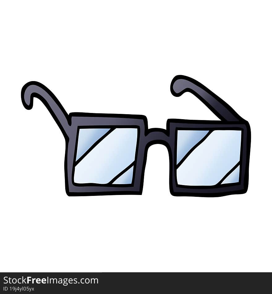 Cartoon Doodle Square Spectacles