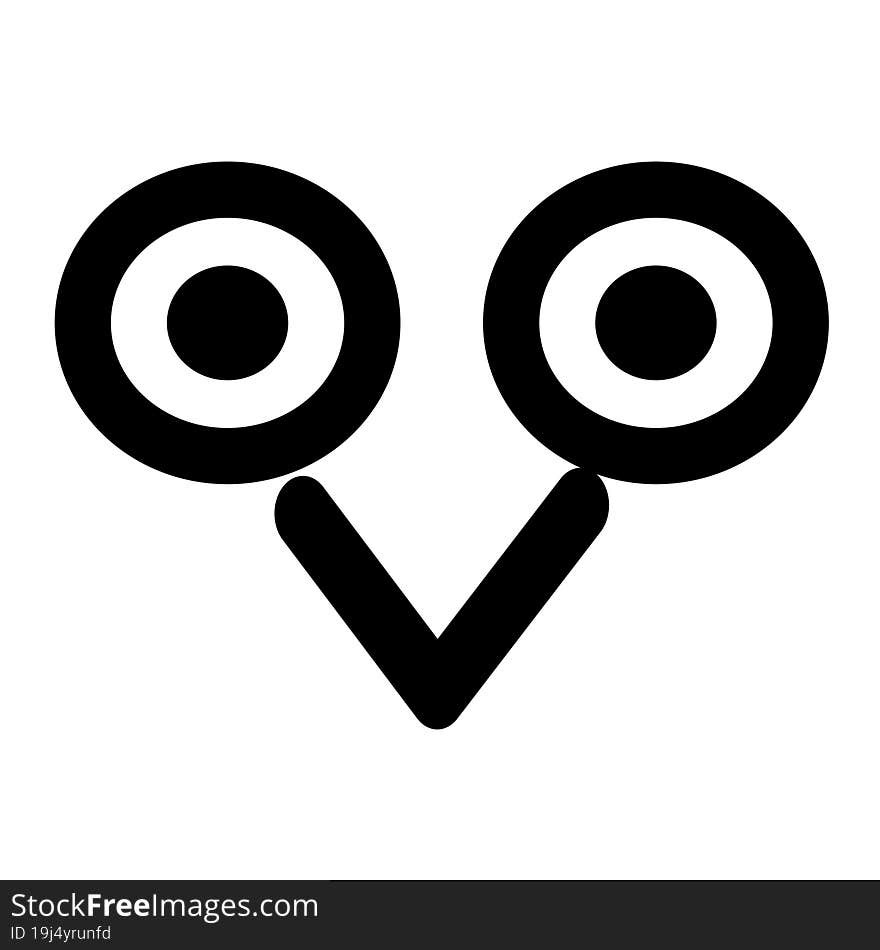 staring bird face icon