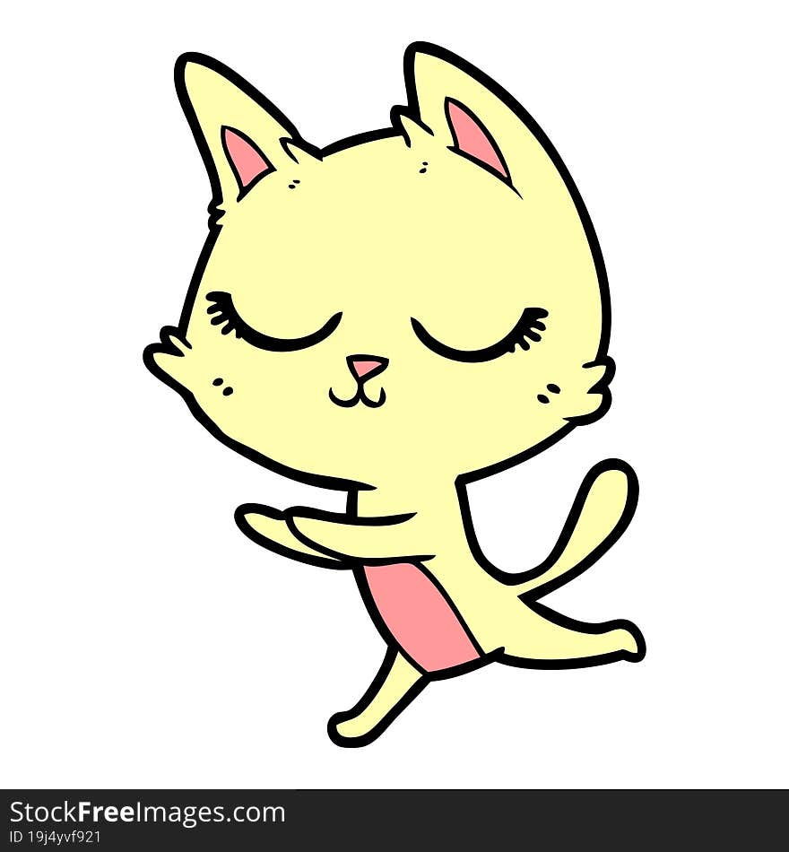 calm cartoon cat. calm cartoon cat