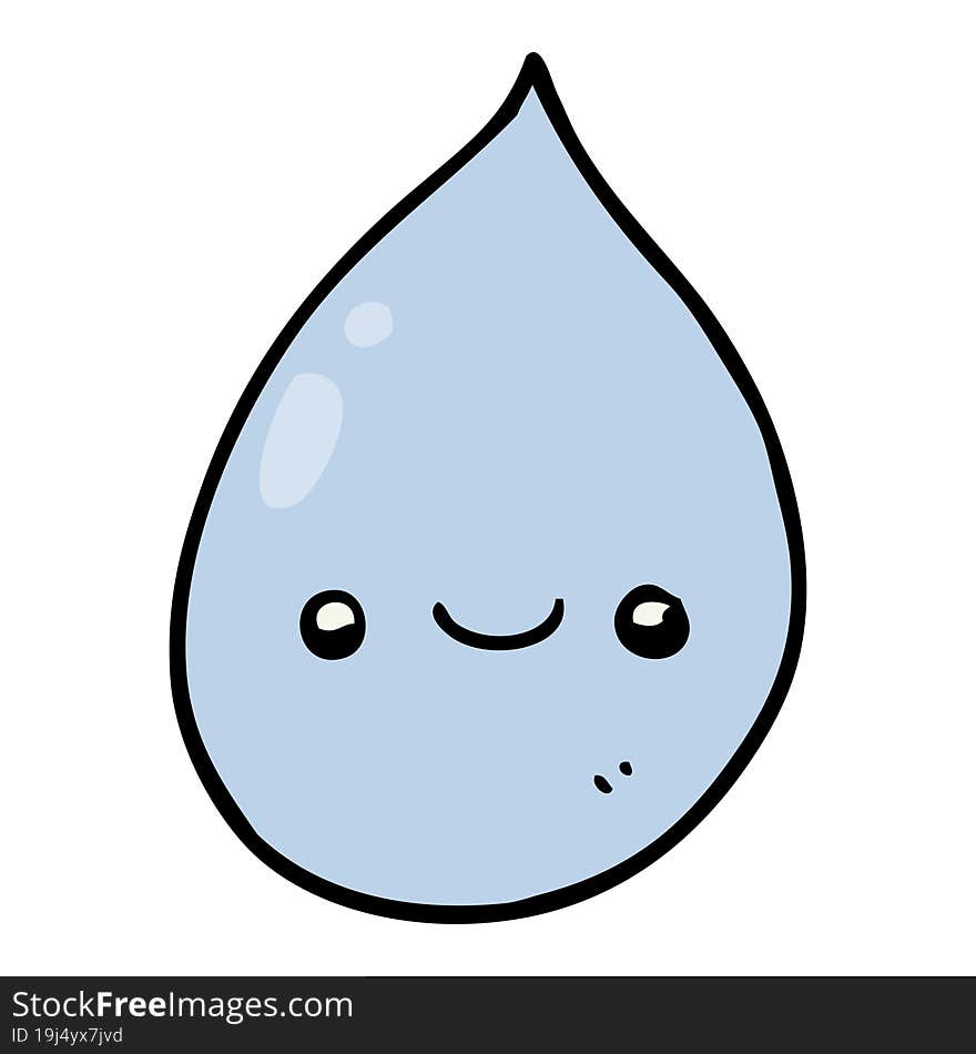 cartoon raindrop