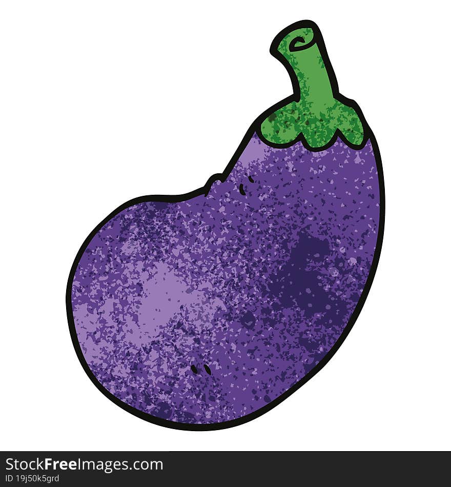 cartoon doodle eggplant