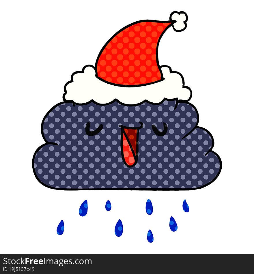 christmas cartoon  kawaii rain cloud