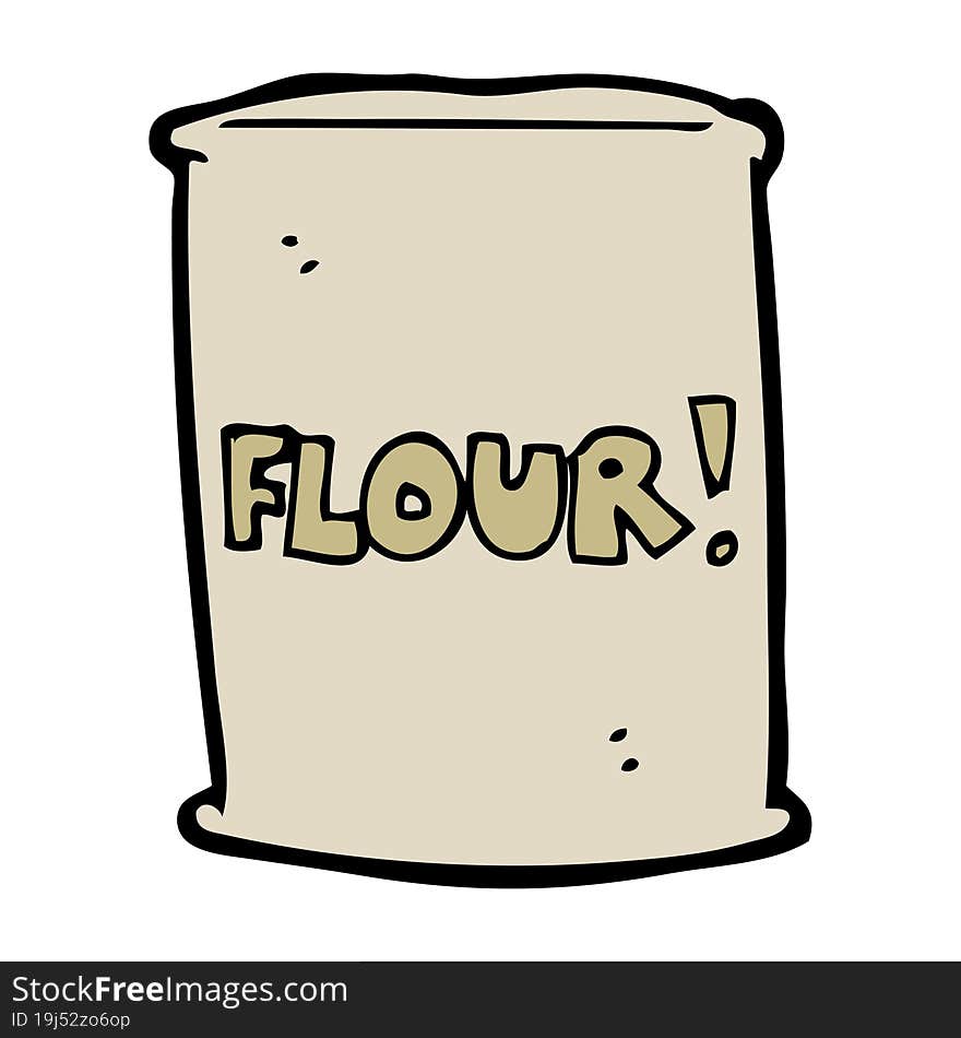 cartoon bag of flour