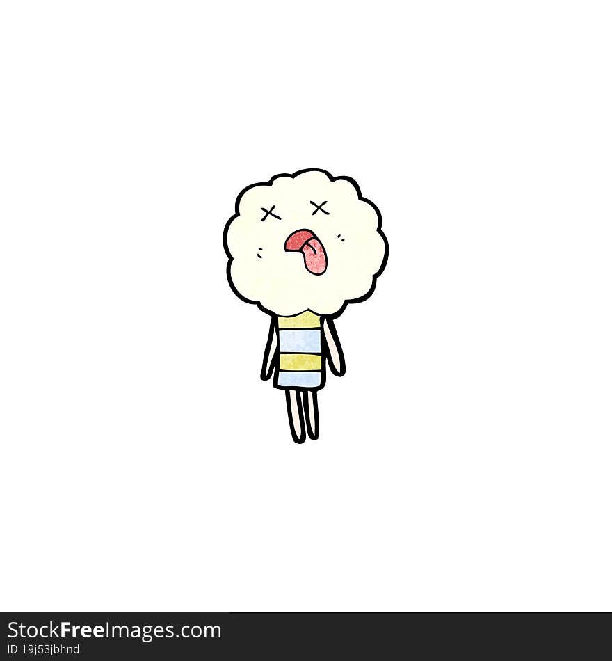 Cute Cloud Head Creature Cartoon