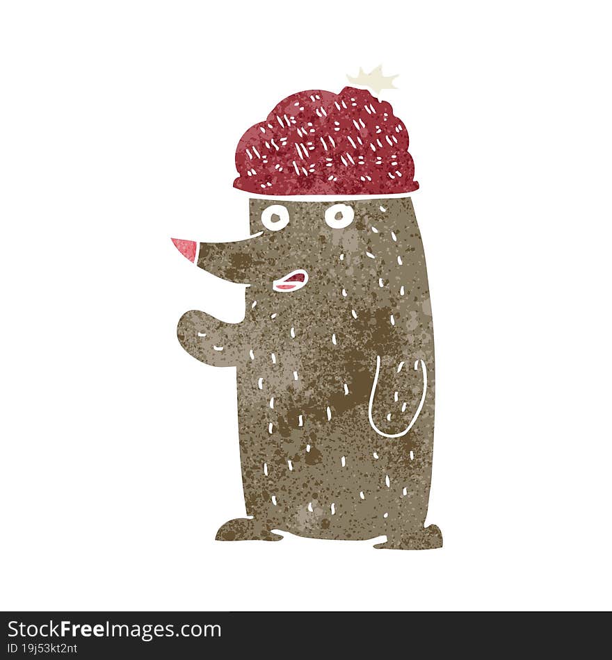 cartoon bear in hat