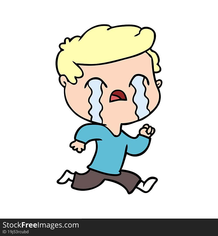 cartoon man crying. cartoon man crying