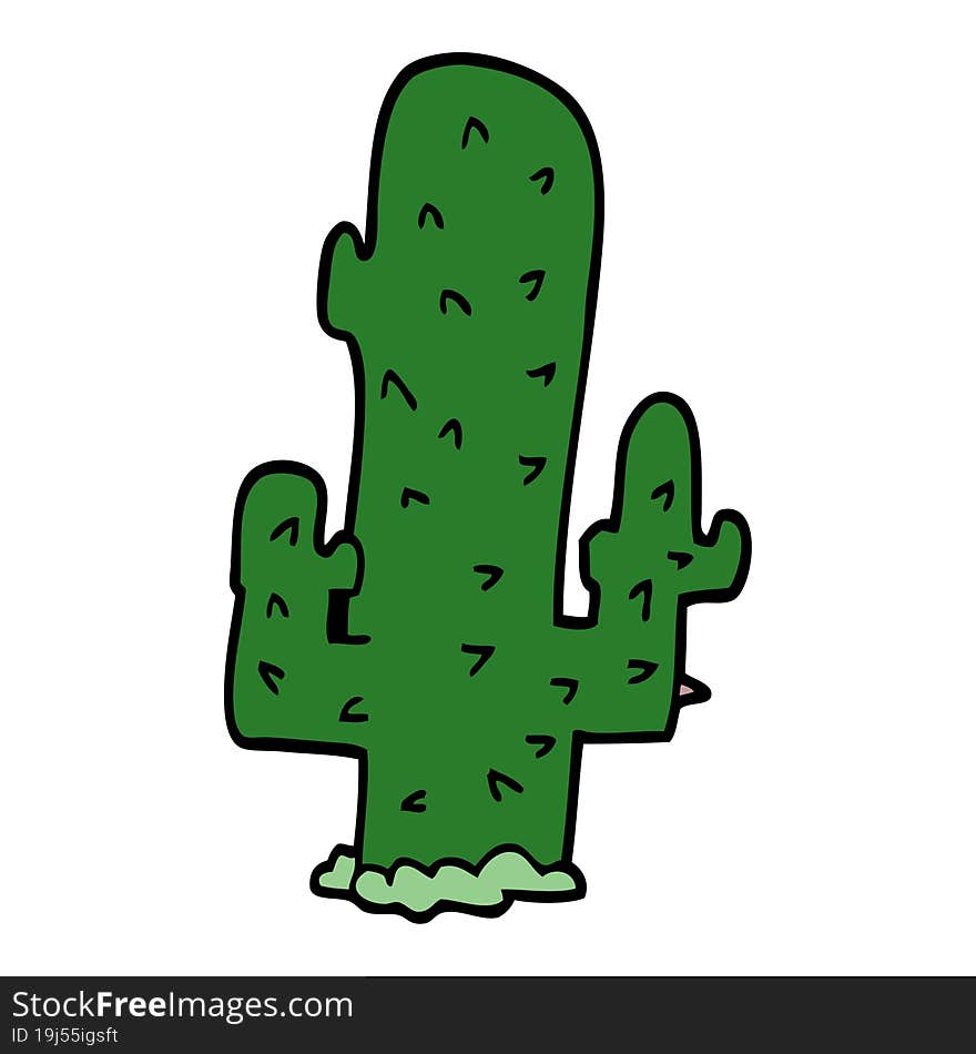 cartoon doodle cactus