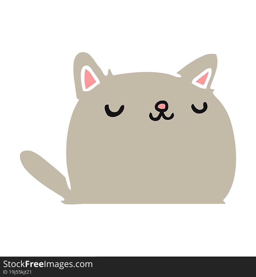 cartoon of cute kawaii cat