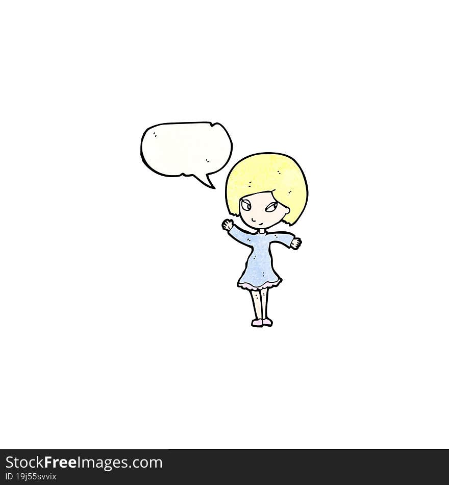 pretty blond girl cartoon