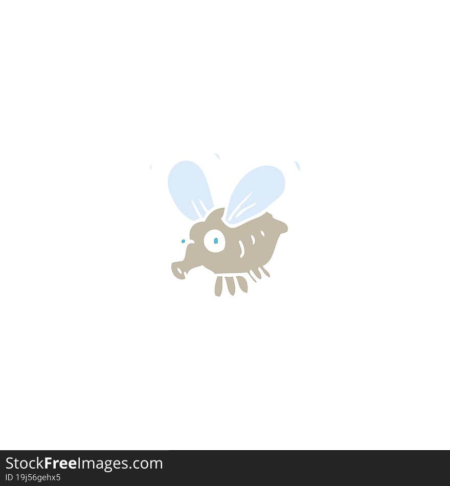 flat color illustration of fly. flat color illustration of fly