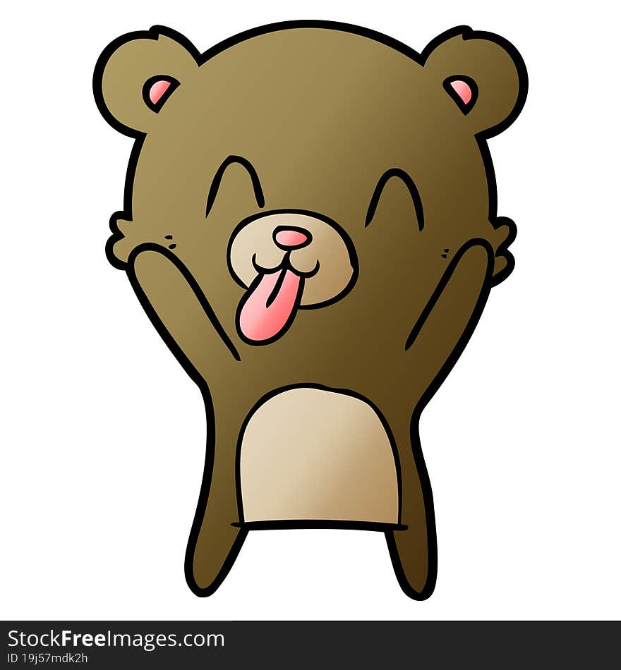 rude cartoon bear. rude cartoon bear