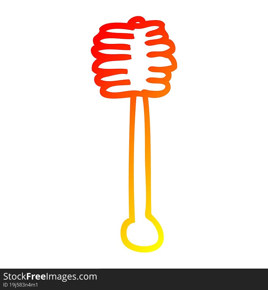 warm gradient line drawing of a cartoon honey spindle