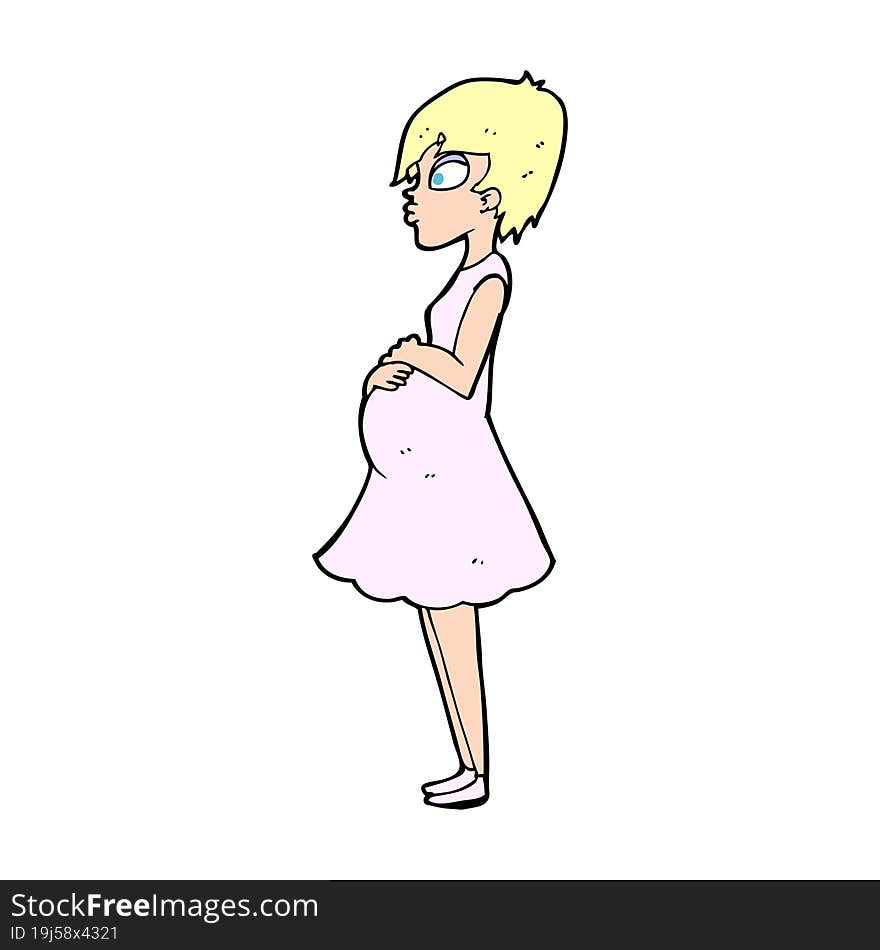 Cartoon Pregnant Woman