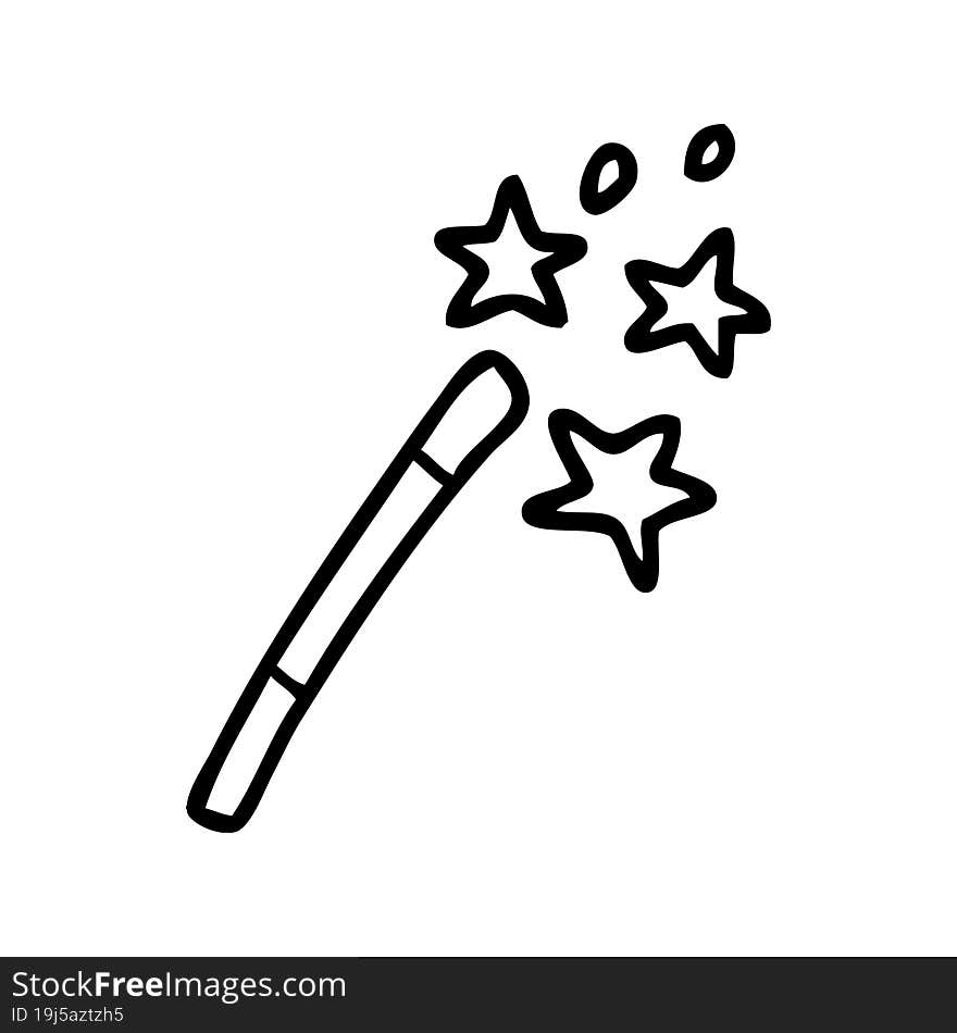 cartoon magic wand. cartoon magic wand