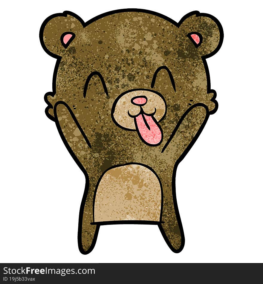 rude cartoon bear. rude cartoon bear