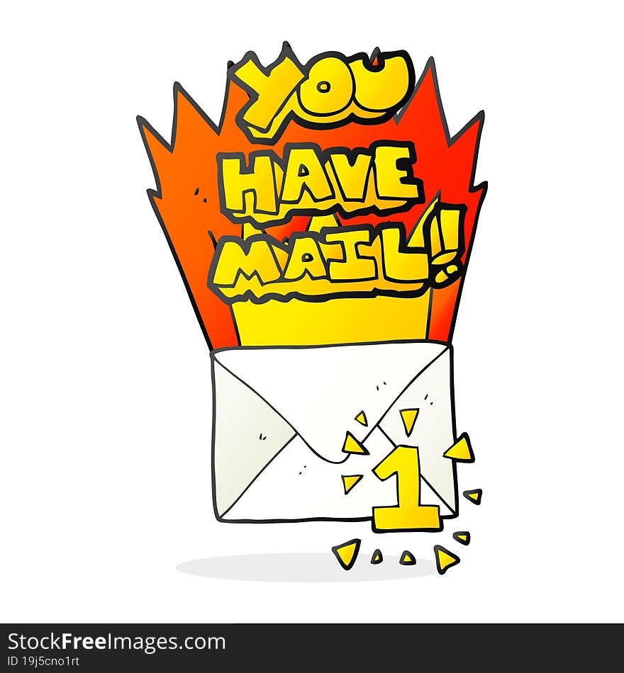 Cartoon You Have Mail Symbol