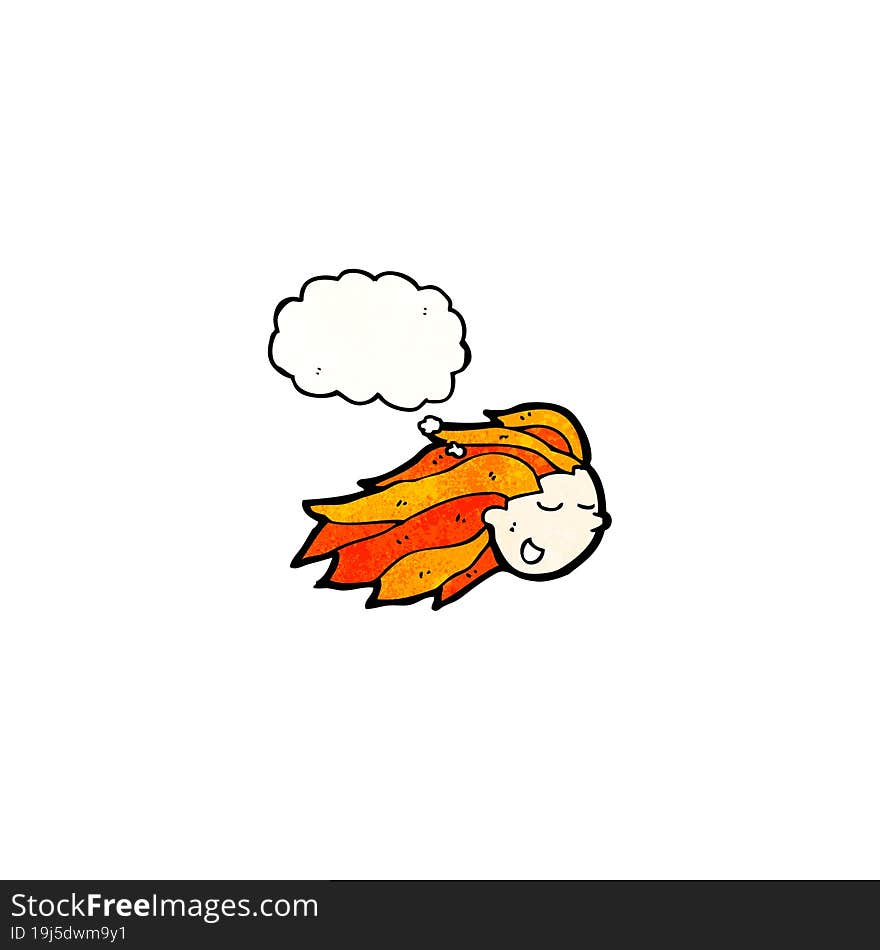 cartoon flaming red hair