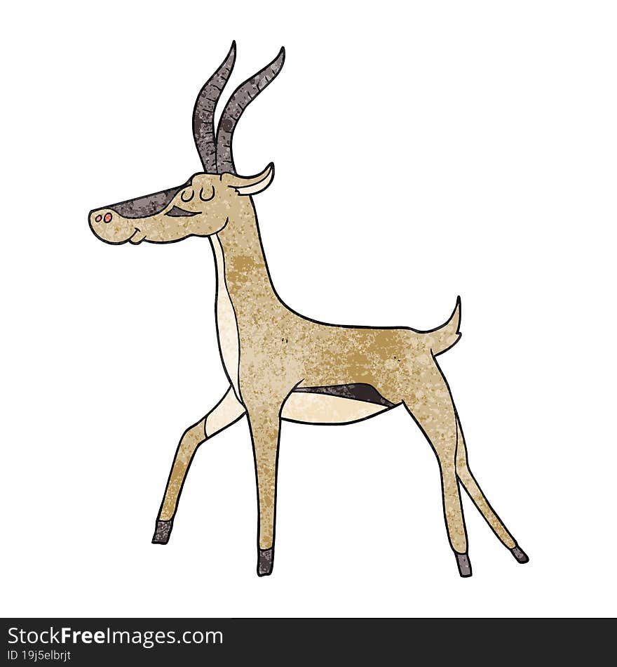 Textured Cartoon Gazelle