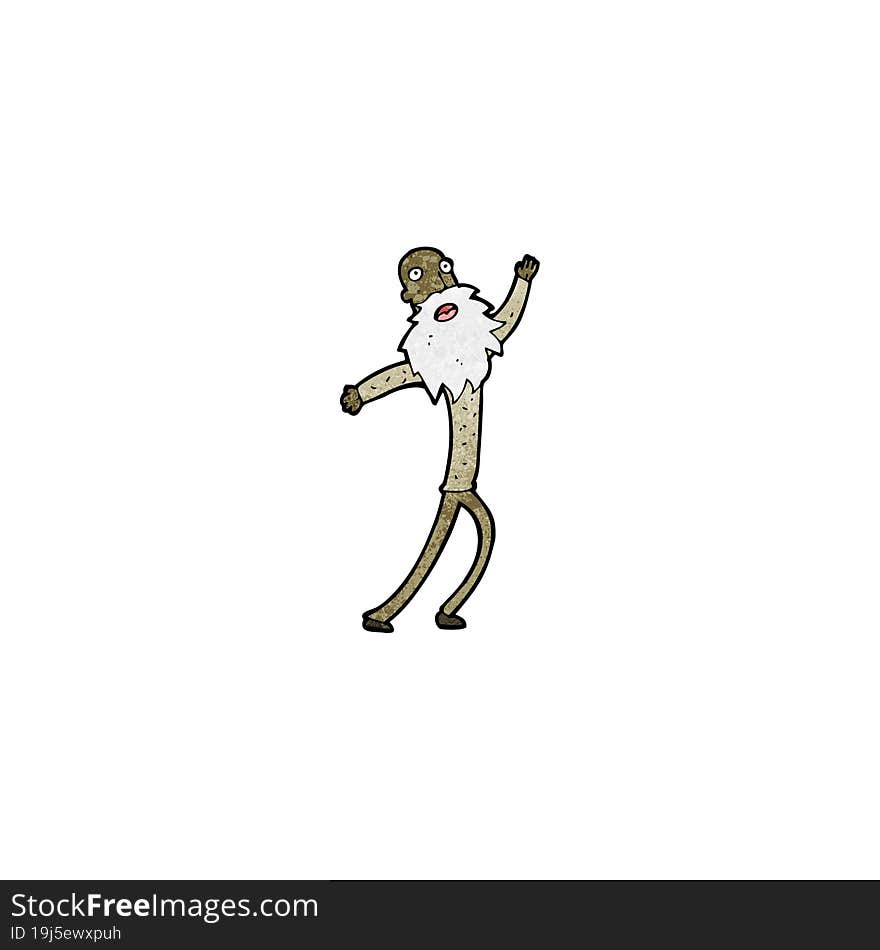 cartoon old man dancing