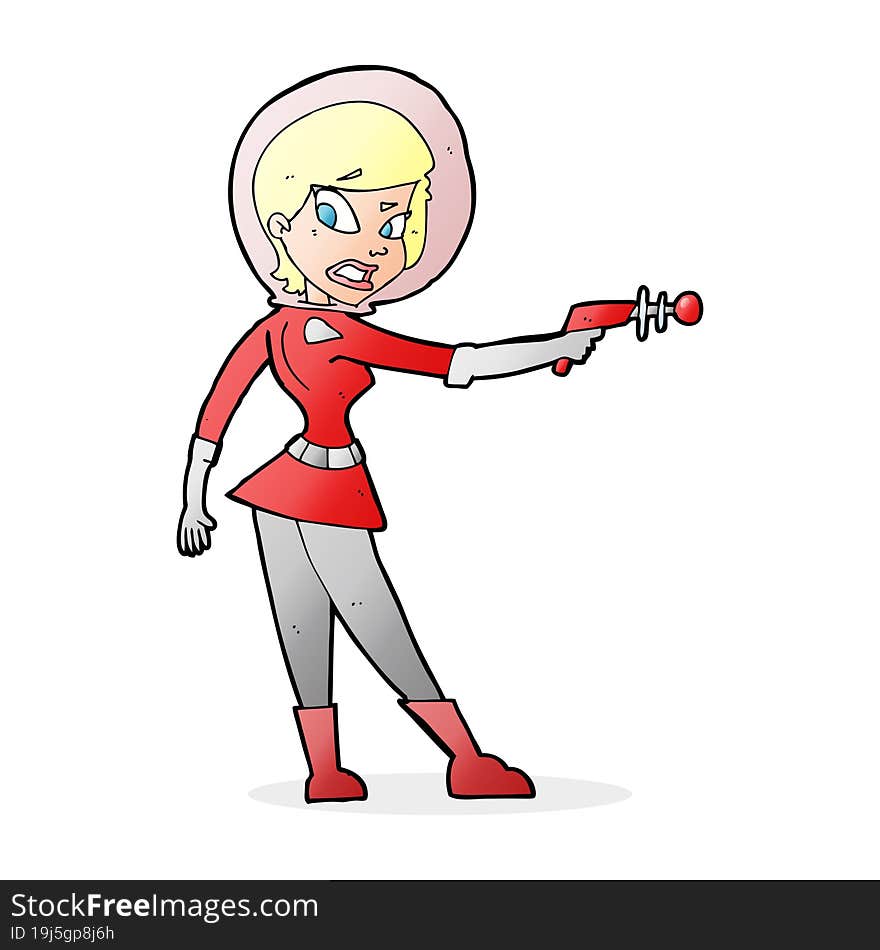 Cartoon Sci Fi Girl