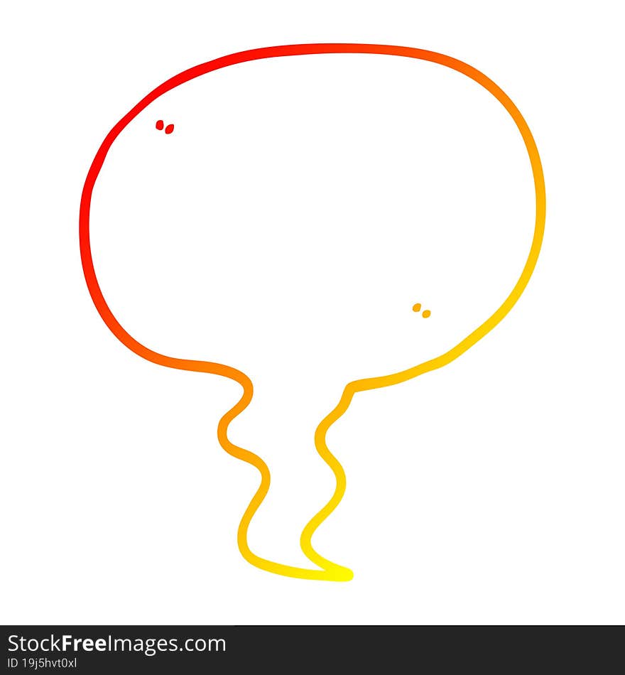 warm gradient line drawing cartoon speech bubble