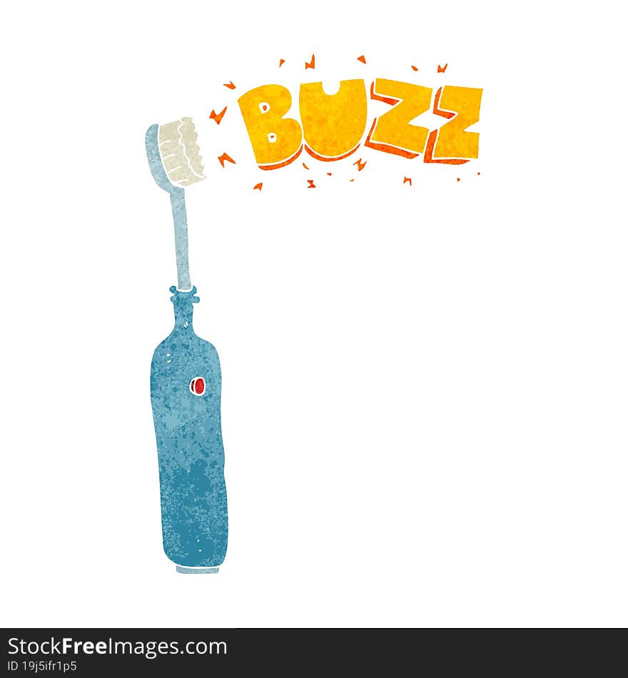 retro cartoon electric tooth brush