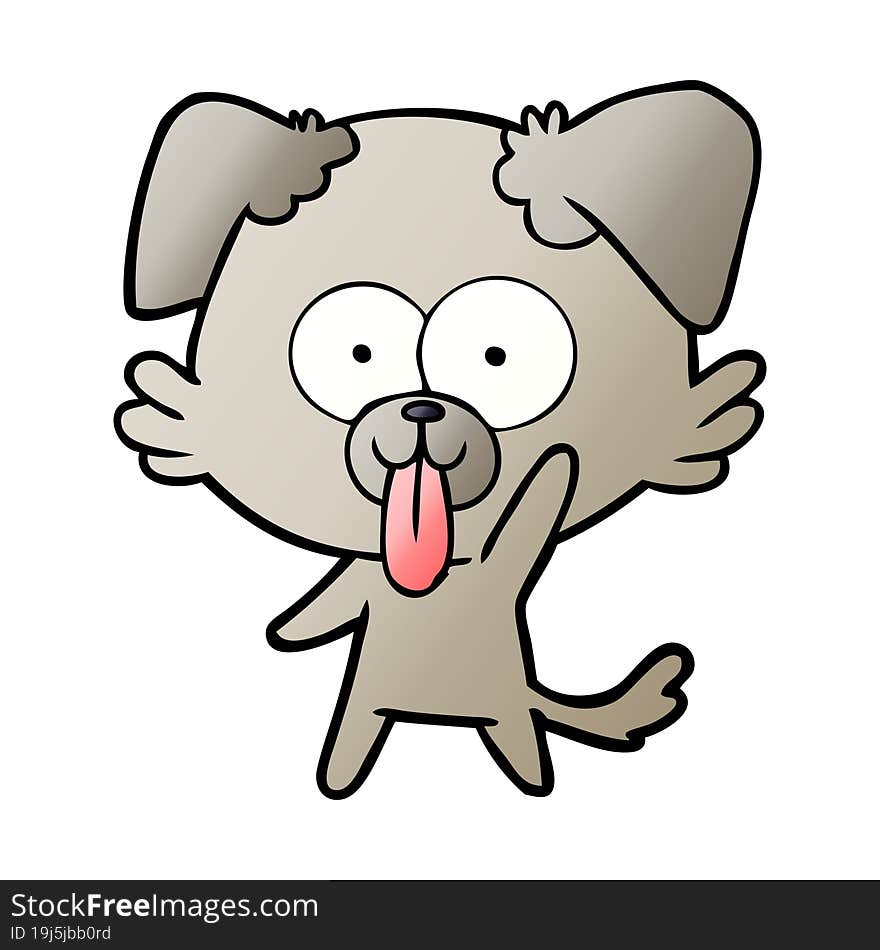 cartoon dog with tongue sticking out. cartoon dog with tongue sticking out