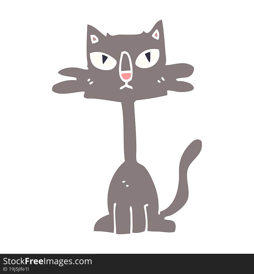 cartoon doodle funny cat