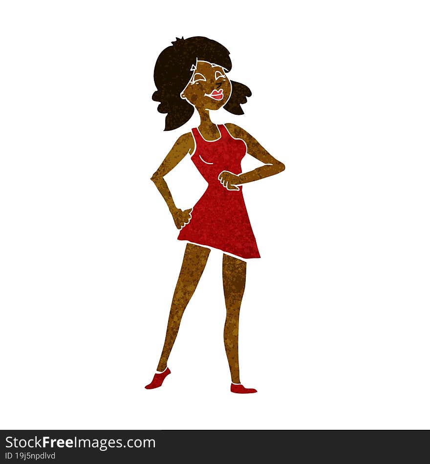 Cartoon Proud Woman