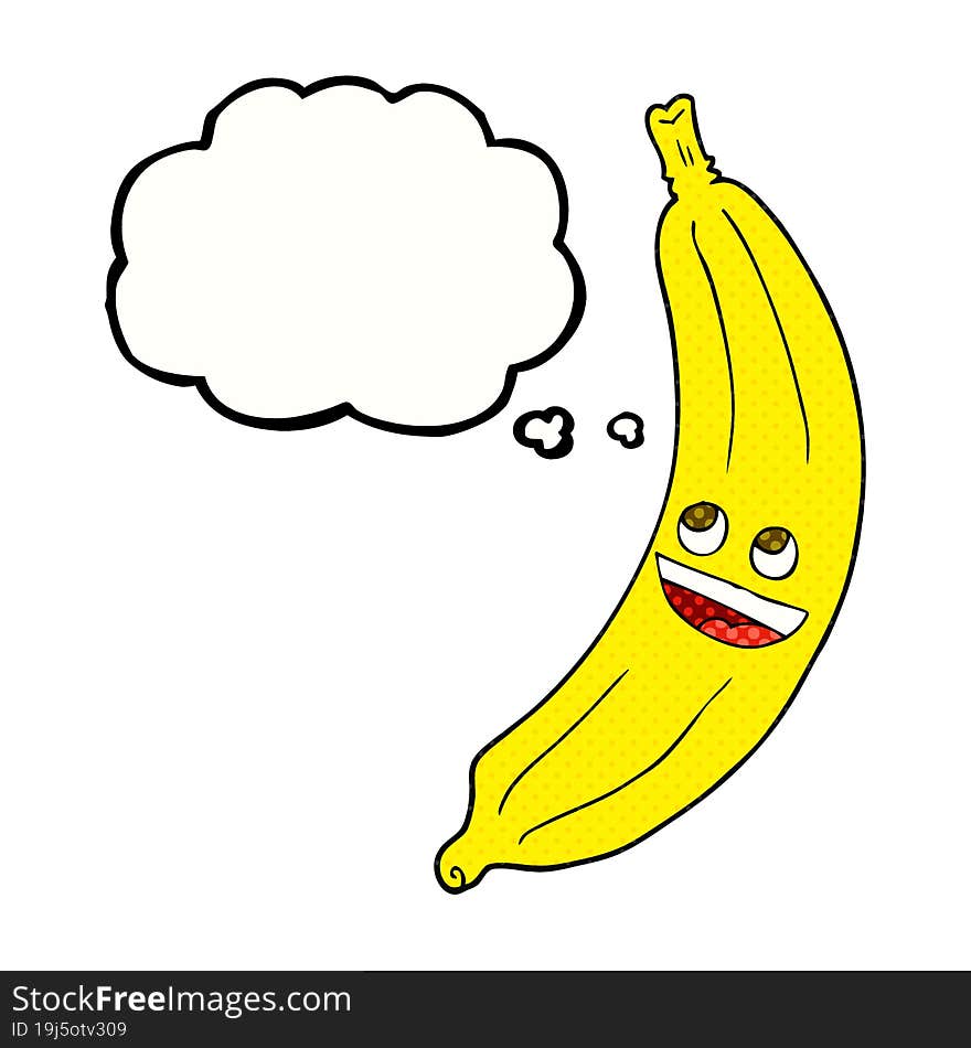 thought bubble cartoon banana