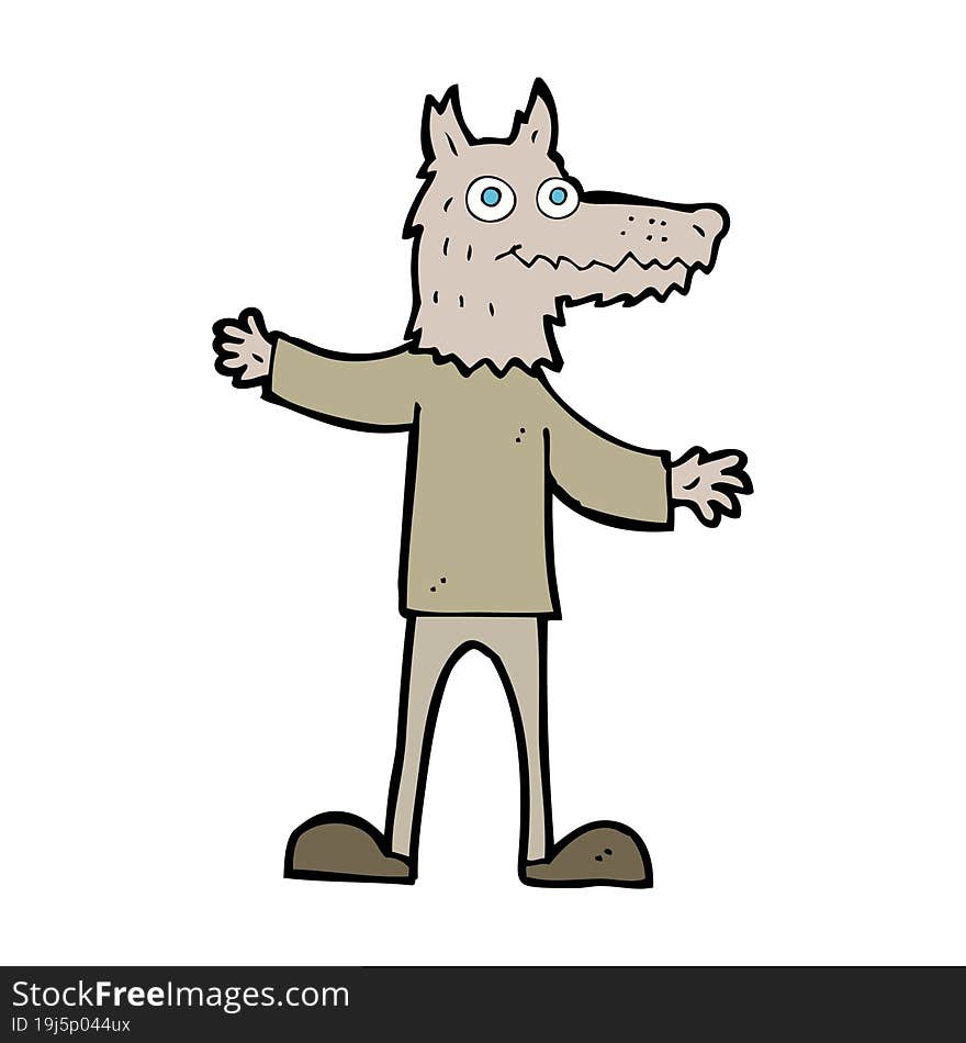 Cartoon Wolf Man