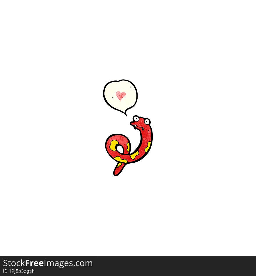 cartoon snake with speech bubble