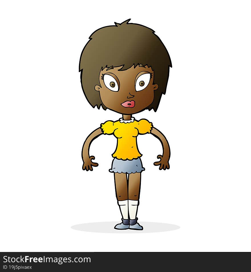 cartoon pretty girl