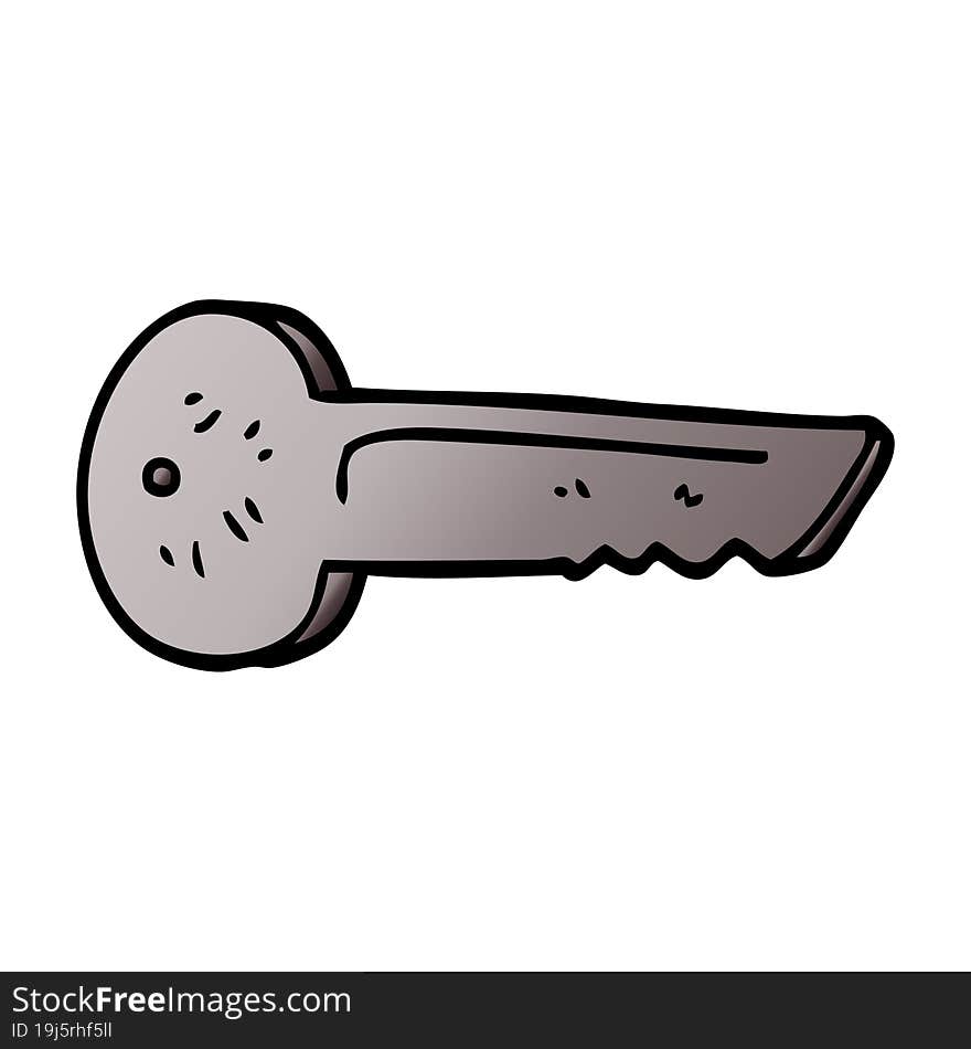 cartoon doodle metal key