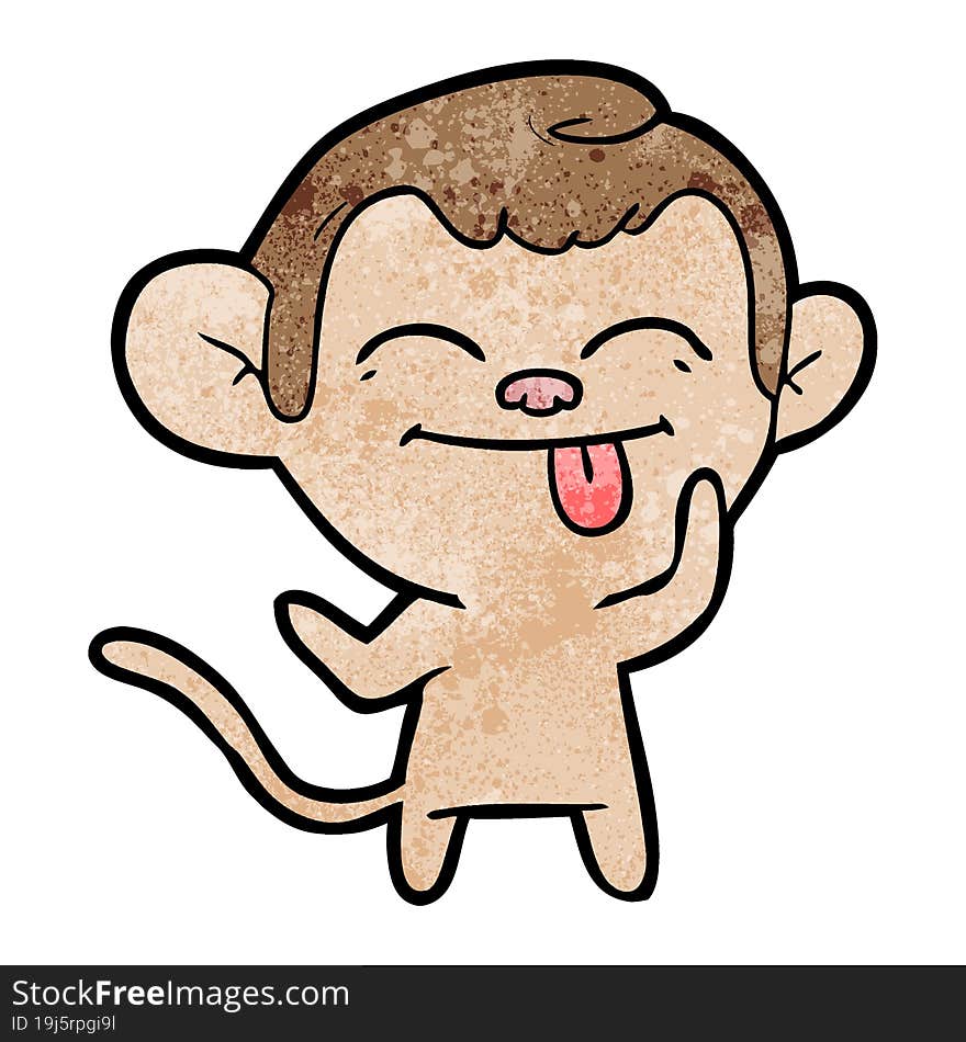 funny cartoon monkey. funny cartoon monkey