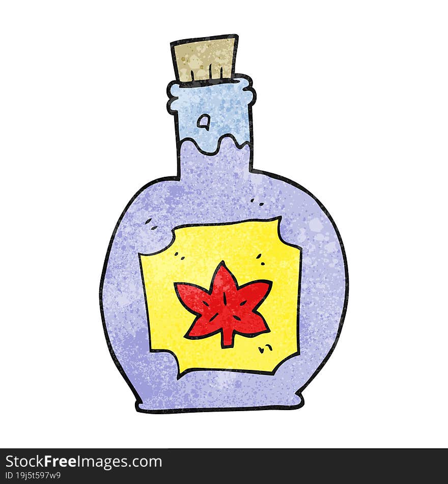 textured cartoon maple syrup