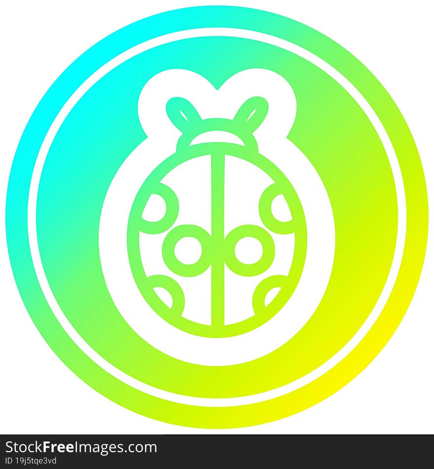 cute ladybug icon with cool gradient finish. cute ladybug icon with cool gradient finish