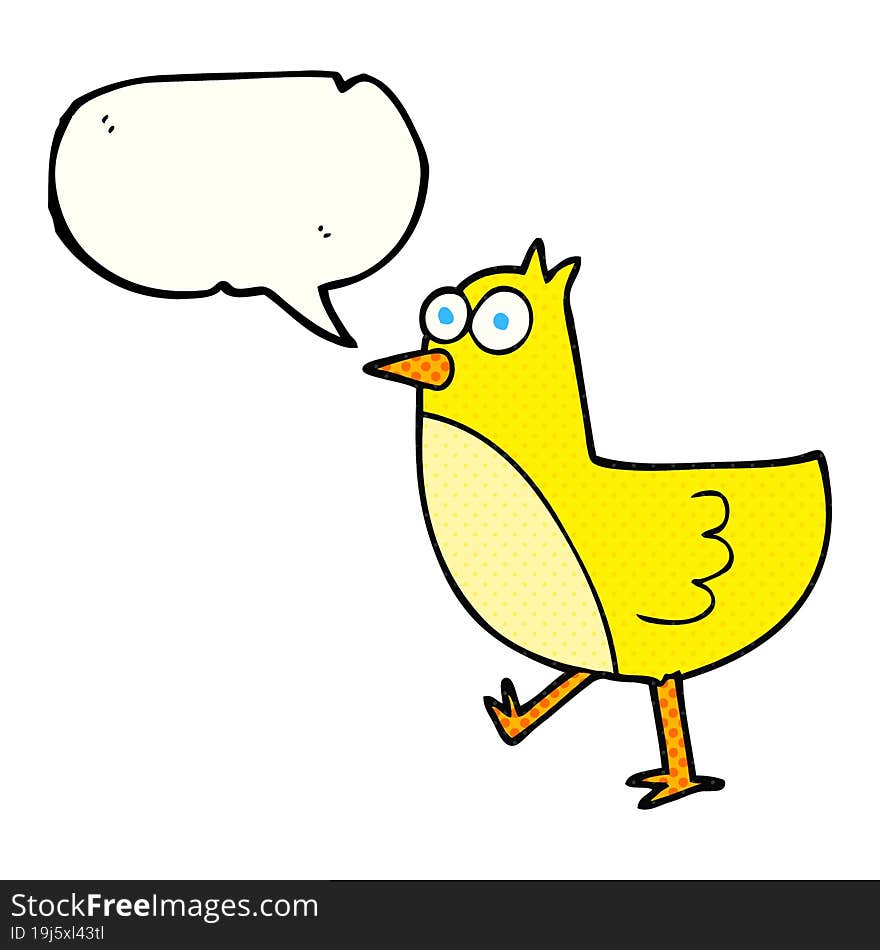 comic book speech bubble cartoon bird