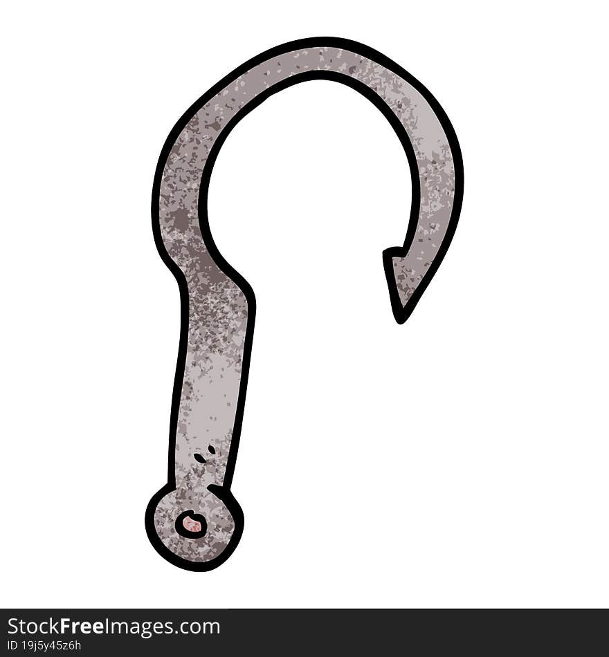 Cartoon Doodle Fish Hook