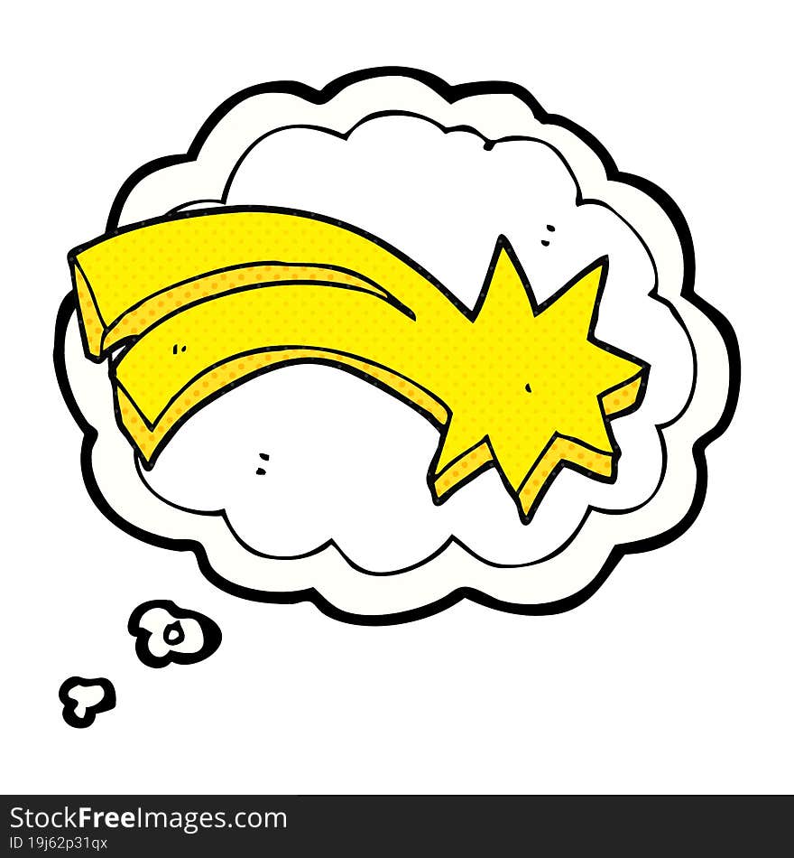 Thought Bubble Cartoon Decorative Shooting Star