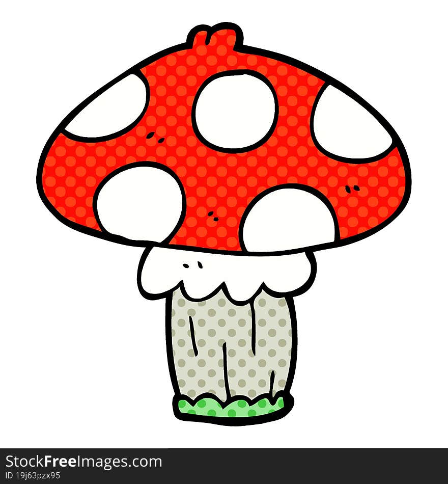 cartoon doodle mushroom