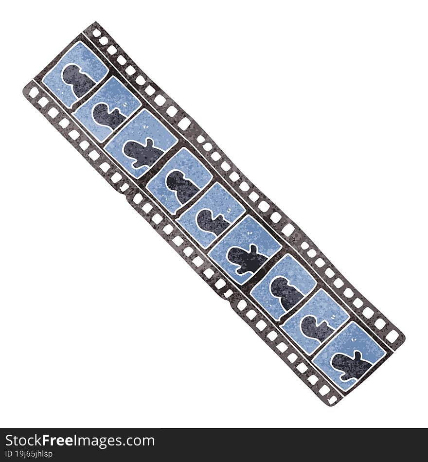 retro cartoon film strip