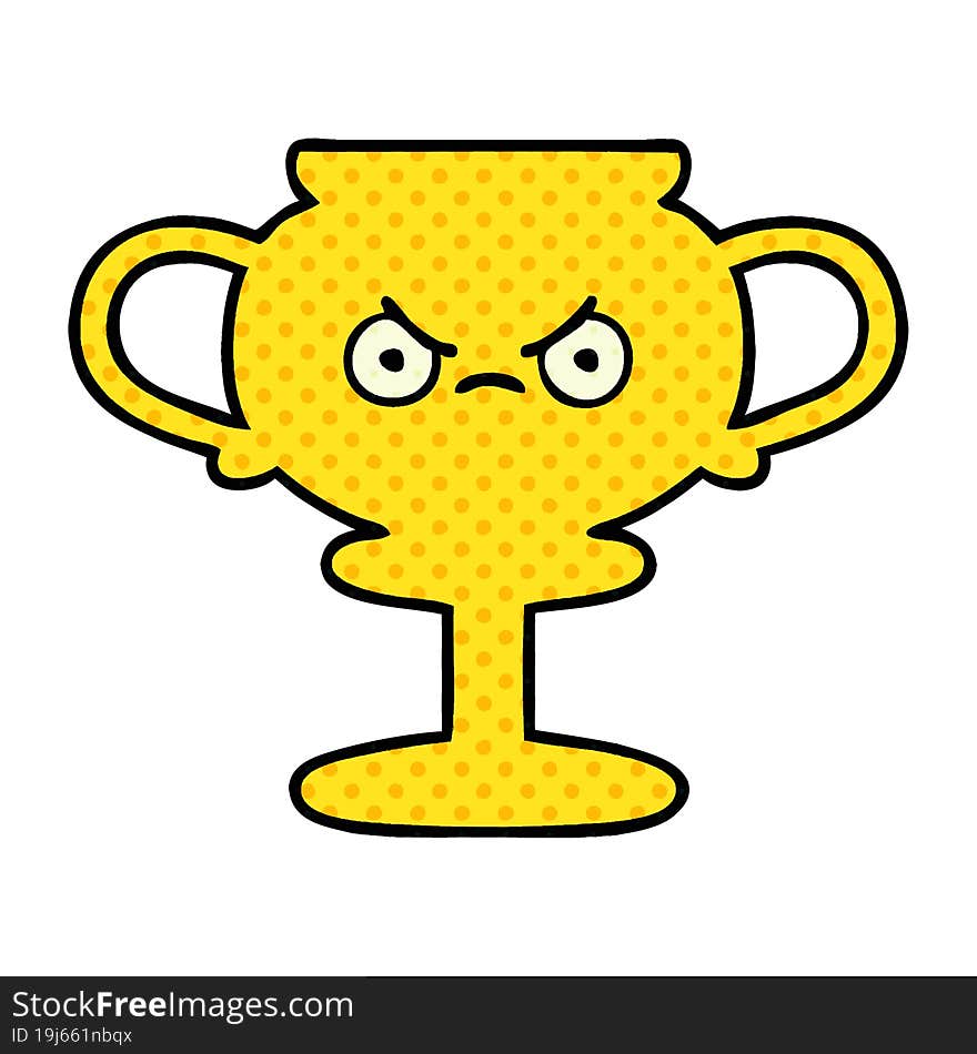 Comic Book Style Cartoon Trophy