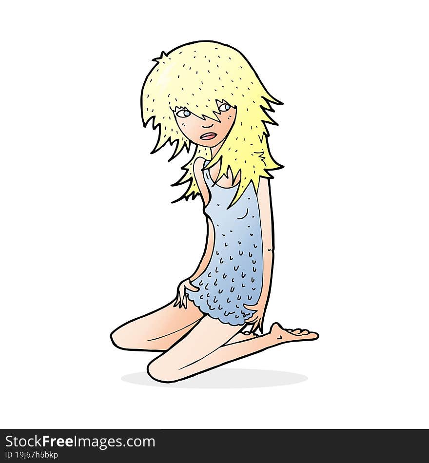 cartoon pretty girl