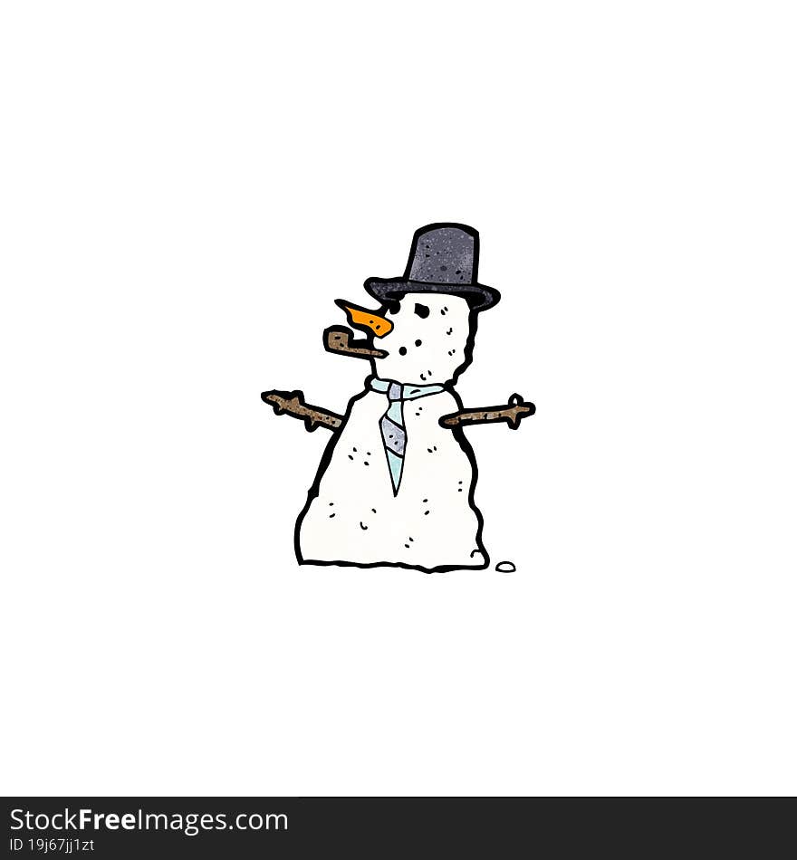 cartoon snowman