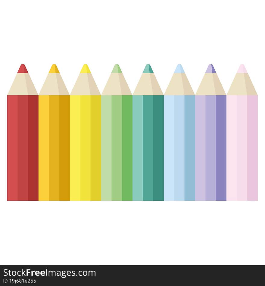 color pencils graphic vector illustration icon. color pencils graphic vector illustration icon