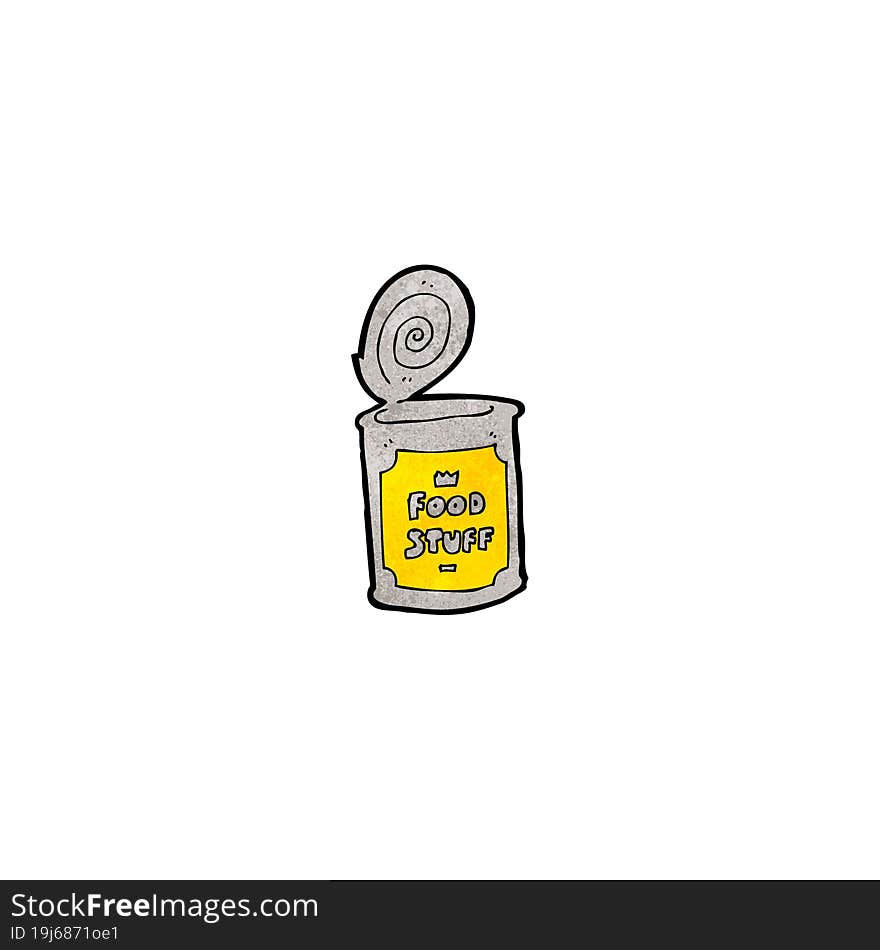 cartoon tinned food