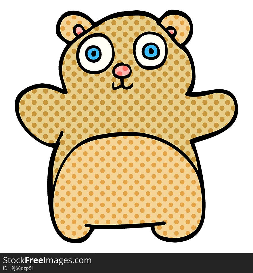 cartoon doodle teddy bear