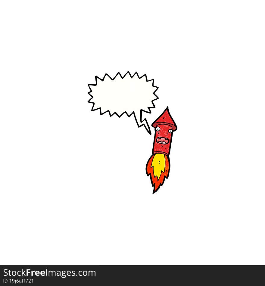 cartoon firework rocket