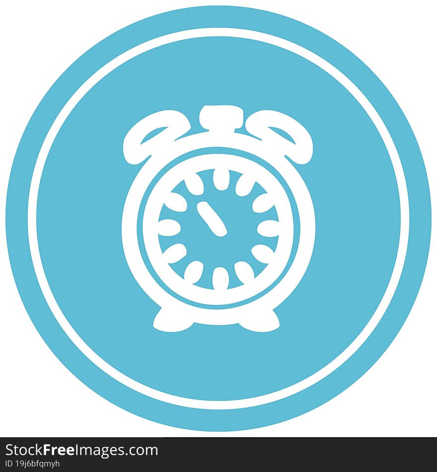 Alarm Clock Circular Icon